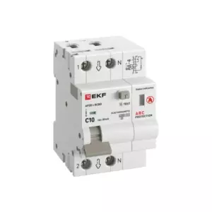 УЗДП+АВДТ10А 30мА afdd-rcbo-2-10C-30em-pro