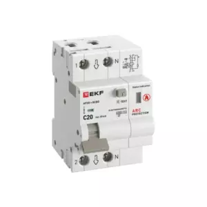 УЗДП+АВДТ 20А 30мА afdd-rcbo-2-20C-30em-pro