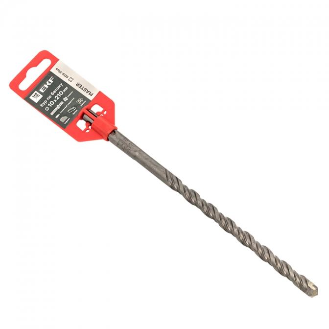 db-10-210-2x4 Бур по бетону SDS-plus 10х210 мм (2 резца)(4S спираль) EKF Master