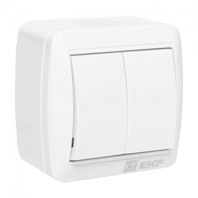 EQR16-023-30-54 Владивосток Выключатель 2-кл. 10А IP54 бел. EKF PROxima