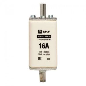 Плавкая вставка ППН-33 160/ 6А габарит 00 EKF PROxima fus-33/160/6
