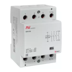 Контактор модульный КМ 63А 4NO 230VAC (3 мод.) AVERES EKF