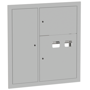 Щит этажный 2 кв. RAL9003 со слаботочным отсеком слева (1000х950х160) EKF PROxima mb29-v-2z-ral9003