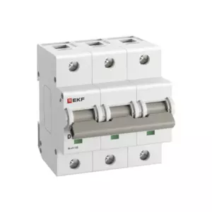 Автоматический выключатель 3P 100А (D) 15кА ВА 47-125 EKF PROxima; mcb47125-3-100D
