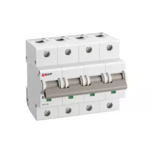 Автоматический выключатель 4P 100А (D) 15кА ВА 47-125 EKF PROxima; mcb47125-4-100D