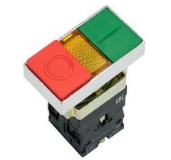 Кнопка LAY5-BW8465 "I-O" прямоугольная 230В NO+NC EKF PROxima