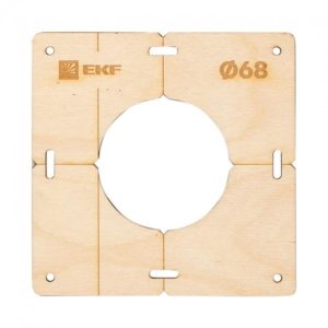 sh-d68-1 Шаблон для подрозетников c 1 отв. диам. 68 мм EKF Expert