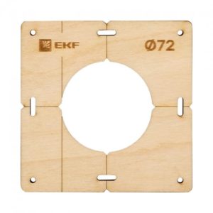 sh-d72-1 Шаблон для подрозетников c 1 отв. диам. 72 мм EKF Expert