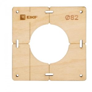 sh-d82-1 Шаблон для подрозетников c 1 отв. диам. 82 мм EKF Expert