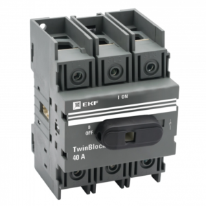 Рубильник 40A 4P c рукояткой управления для прямой установки TwinBlock EKF tb-40-4p-f