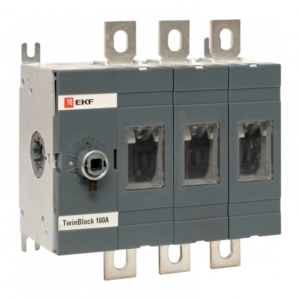 Рубильник 160A 3P без рукоятки управления TwinBlock EKF tb-s-160-4p