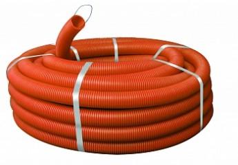 Труба гофр. ПНД Plast с зондом d25мм (75м.) оранжевая EKF PROxima