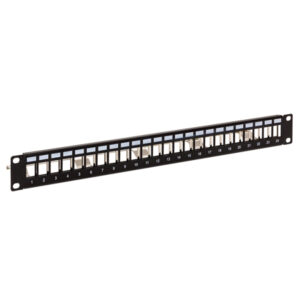 Патч-панель модульная TERACOM PRO 19'' 1U экранированная 24 порта с органайзером (пустая) TRP-MODP-FTP-1U24