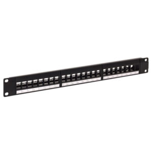 Патч-панель модульная TERACOM PRO 19'' 1U неэкранированная 24 порта с органайзером (пустая) TRP-MODP-UTP-1U24