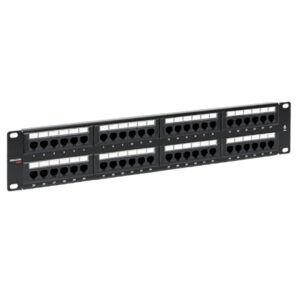 Патч-панель TERACOM PRO 19'' Cat.6 2U неэкранированная UTP 48 портов RJ-45 Dual IDC TRP-PPNL-6UTP-2U48
