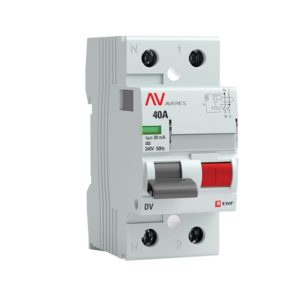 Устройство защитного отключения DV 2P 40А/ 30мА (A) EKF AVERES; rccb-2-40-30-a-av
